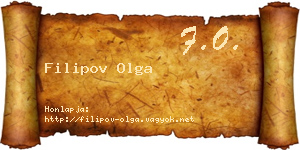 Filipov Olga névjegykártya